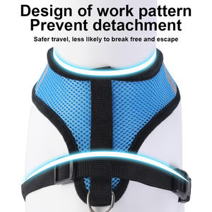 Harnais et laisse en maille respirante pour chat et chien, harnais pour chaton, gilet pour chat, harnais réglable pour bouledogue français, chihuahua, <span class=keywords><strong>pug</strong></span> - Product Image 5