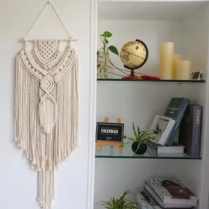 <span class=keywords><strong>Tapiz</strong></span> de pared de macramé con borla, patrón de corazón de amor, <span class=keywords><strong>tapiz</strong></span> tejido de algodón para decoración del hogar, decoración de dormitorio, regalo de inauguración - Product Image 6