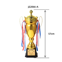 45cm - 60cm plaqué or brillant événements sportifs trophée en métal compétition de football prix personnalisé trophée en métal tasses