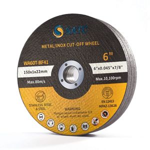 En stock 300 PCS Disques de coupe 6"X 0.045 X 7/8" pour métal et <span class=keywords><strong>béton</strong></span>, pour <span class=keywords><strong>meuleuse</strong></span> d'angle, livraison rapide SATC - Product Image 1