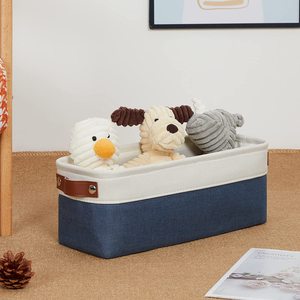 Contenitore Pieghevole Ecologico Rettangolare, Grande Organizzatore Intrecciato per Vestiti e Giocattoli, Cesto in Corda di Cotone con Manici in Pelle - Product Image 5