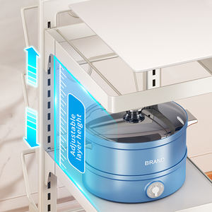 Kitchen Adjustable Metal Pot Organizer Racks Round Multifunctional Mobile <strong>air</strong> <strong>Fryer</strong> Storage Rack Cover Lid Drain Organizer <strong>Shelf</strong> - Product Image 2