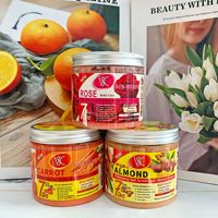 Turmeric Exfoliating Sugar 500g Brightening and Moisturizing for the Entire Body. Rubbing Mud for Chicken Skin Exfoliation. Rose