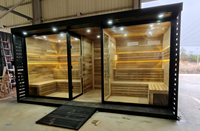 Sauna extérieur de luxe et bain à remous Maison Préfabriquée en bois Spa Cabin Modern Garden Relaxation Pod for Weatherproof Wellness Retreat