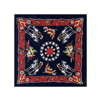 Écharpe carrée 100% coton 55 cm - Style urbain européen et américain, écharpe de cyclisme, écharpe pour le visage, le cou et la tête