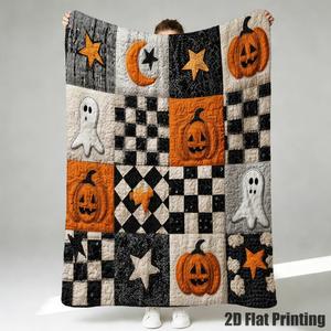 Manta de Franela con Motivos de Halloween, Manta para Siesta, Decoración para Fiestas, Regalo de Terror, Cálida, Súper Suave para el Hogar y la Oficina - Product Image 3