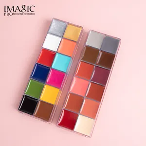 Hot selling cosmetics diy body face paint makeup non toxic body oil painting palette glow in the dark body paint