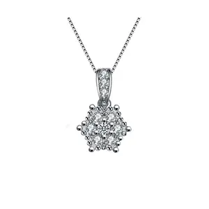 Keiyue custom made charms zircon pendant samples wholesale silver jewelry necklaces for women
