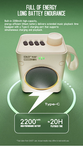 ลำโพงพกพา 5.0 พร้อมไฟ RGB LED ช่องเสียบ USB TF AUX เสียงเบสหนักแน่น-เครื่องเล่นเพลงอัจฉริยะสำหรับใช้งานกลางแจ้ง กันน้ำระดับ IPX0 แบตเตอรี่ใช้งานได้ 15-20 ชั่วโมง - Product Image 3