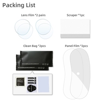 Pour lunettes PICO 4 VR 2 paires de Film d'objectif + 2 pièces de Film de panneau