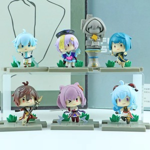 7 pièces/ensemble 8CM <span class=keywords><strong>Genshin</strong></span> <span class=keywords><strong>Impact</strong></span> Kaeya Diluc <span class=keywords><strong>Paimon</strong></span> Klee Zhongli Figurine de personnage de dessin animé en PVC Jouet poupée Boîte aveugle - Product Image 2