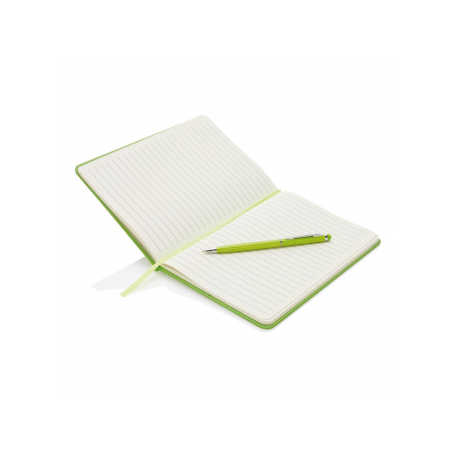 Basic A5 Hardcover PU Notebook with Stylus Pen 100 Sheets Spiral Binding for Daily Planner Diary or Writing Size A7