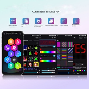 Intelligente Programmierbare IP-geschützte Outdoor-Lichtvorhänge RGB Magische Farbe DIY Text Benutzerdefiniertes Muster ABS-Linie LED - Product Image 2