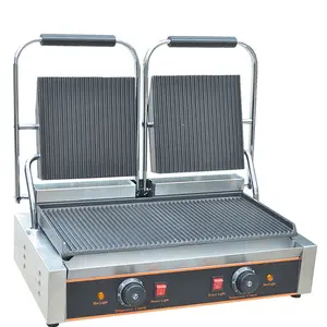 Double Heads Electric Panini Maker Contact Grill /Electric Grills & electric griddles