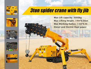 Grue araignée sur chenilles de très haute qualité, capacité de levage 1,5t, 2t, 3t, hauteur de levage 10m, avec bras articulé, durable - Product Image 6