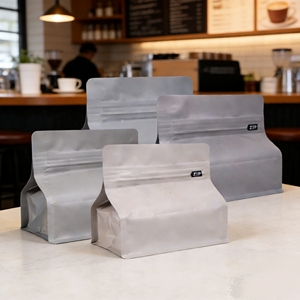 Jnh 250g 500g Custom Printed Food Grade AL Flat Bottom Stand up Tea <strong>Pouch</strong> Packaging Coffee Bean Bags One-Way Valve Zipper - Product Image 4