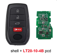 Llave Inteligente Universal Lonsdor LT20-10 con Carcasa, Chip 8A+4D para T-oyota Lexus Board 3041, Compatible con K518 Pro, K518ISE y KH100+