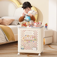 Panier de rangement pliable en plastique écologique rectangulaire pour la maison, l'organisation, la ventilation, le rangement, les articles ménagers, la lessive des enfants