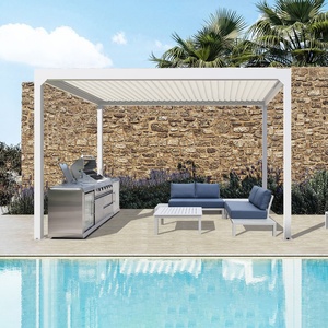 <span class=keywords><strong>Pergola</strong></span> d'extérieur <span class=keywords><strong>de</strong></span> jardin en Aluminium, toit ouvert étanche, Design moderne, offre spéciale - Product Image 5