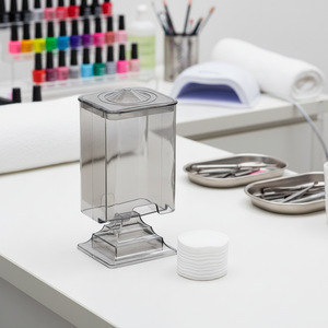 Dispensador Profesional <span class=keywords><strong>de</strong></span> Algodón para Uñas Acrílicas, Caja <span class=keywords><strong>de</strong></span> Almacenamiento Cuadrada Transparente a Prueba <span class=keywords><strong>de</strong></span> Polvo para Discos Desmaquillantes y Hisopos <span class=keywords><strong>de</strong></span> Algodón - Product Image 2