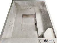 Bain à remous électrique pour 6 personnes en acier inoxydable 304 avec système intelligent SpaNet, bain à remous extérieur en bois de cèdre, prix d'usine, CE