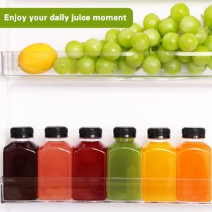Bottiglie di Plastica da 300ml per Succhi con Tappi, Bottiglie d'<span class=keywords><strong>Acqua</strong></span> Riutilizzabili, <span class=keywords><strong>Contenitori</strong></span> Monouso per Bevande, Confezione Convenienza per Succhi e Frullati 10oz - Product Image 5