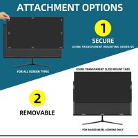 LFD1243 2022 Film PET HD transparent pour ordinateur portable de 14 à 27 pouces, 0,4 mm, anti-espion, filtre de confidentialité à 180° avec anti-reflet