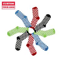 Chaussettes personnalisées unisexes antidérapantes à sublimation vierge imprimées avec logo, lot de 10 paires