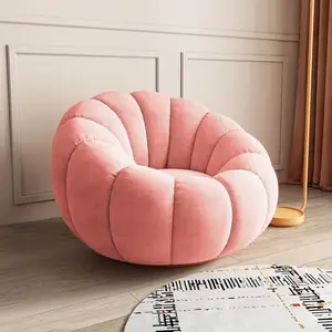 Modern Comfortable Living Room Chair Single Seat Sofa Lounge Chair Rotary Lazy Armchair Wool Fabric Hot Selling Nordic Luxury