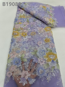 Chocoo hoa vải REN CÔ dâu với sequins nhiều màu sắc vải tuyn thêu đính cườm Ren Vải cho phụ nữ Ăn mặc - Product Image 4