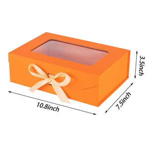 Tùy chỉnh các tông cứng nhắc bao bì giấy đóng gói quà tặng Màu Đen Gấp hộp từ với <span class=keywords><strong>PVC</strong></span> cửa sổ rõ ràng - Product Image 5