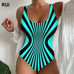 RUIQUWIN traje de baño Sexy de alta calidad con cuello en V para mujer, trajes de baño de una pieza para mujer, trajes deportivos, traje de baño - Product Image 1