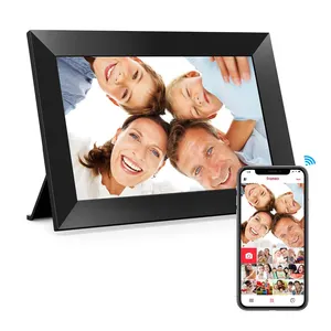 Moldura digital para fotos, tela sensível ao toque, 1280x800 HD, 32GB, grande capacidade de armazenamento, wi-fi, fácil configuração, 10.1 polegadas, compartilhar momentos remotamente via Frameo