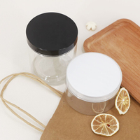 Pot en plastique de 500 ml de qualité alimentaire en vrac, sans BPA, avec couvercle à vis, transparent, pour le stockage de bonbons, biscuits, grains de café et snacks