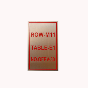 Targhetta Metallica Personalizzata in Alluminio/Rame/Ottone/Lega di Zinco, Caratteri di Qualsiasi Colore, Produzione di Targhette in Alluminio - Product Image 1