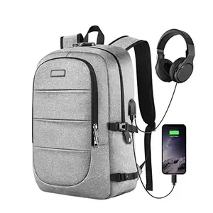 Boslun nouveau sac à dos de voyage pour ordinateur portable d'affaires antivol populaire pour hommes femmes sac à dos d'étudiant personnalisé avec USB