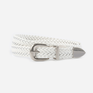 <span class=keywords><strong>Ceinture</strong></span> en tissu en cuir tressé de Style rétro pour femmes 5 couleurs pantalons décontractés réglables en alliage épingle sans trou décorée <span class=keywords><strong>ceinture</strong></span> en cuir PU - Product Image 6