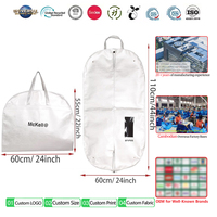 Fabricant de sacs à poussière non tissés, logo personnalisé, housse en tissu non tissé, sacs à vêtements pliables blancs pour suspendre les vêtements