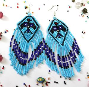 ต่างหูห่วงประดับลูกปัดปักมือสุดหรู เครื่องประดับผู้หญิงทันสมัยจากอินเดีย ราคาดีที่สุด - Product Image 1