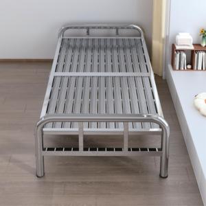 Lit d'appoint pliable compact avec matelas enroulable, cadre en acier inoxydable, rangement facile pour les petits appartements et les bureaux - Product Image 6