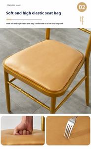 High-end Banquet and Hotel Restaurant <strong>Chairs</strong> Wedding <strong>Chairs</strong> Golden and White <strong>Bamboo</strong> Joint <strong>Chairs</strong> for Hotel - Product Image 4