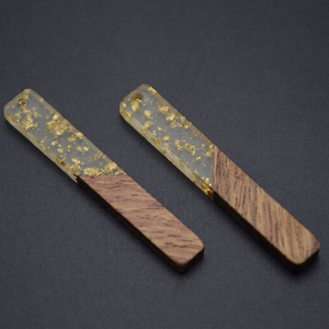Resin & Wood <b>Drop</b> Earrings Vintage Fashion Women's Jewelry with Customized Shape for Party Occasions - Product Image 1