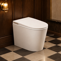 Siège de toilette intelligent électrique avec bidet intégré, siège chauffant, lavage à l'eau chaude, séchage à l'air et couvercle automatique