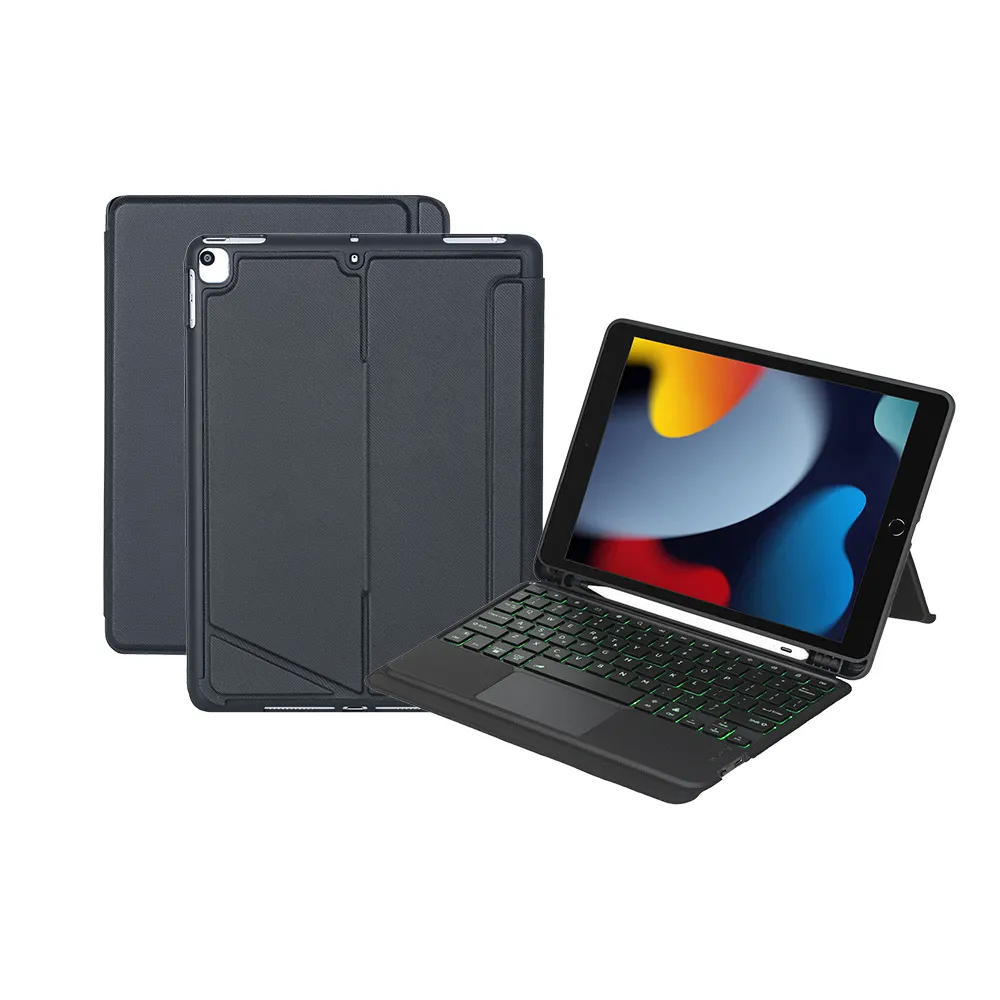 PU Leather Shockproof new Case Smart Cover For iPad 10.2 10.5 Air 3 Cover with Bluetooth keyboard