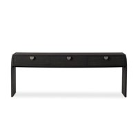 Console d'entrée moderne de luxe minimaliste en bois massif avec rangement optimisé pour le salon