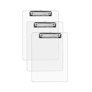 Acrylic tấm chủ clipboard tùy chỉnh chất lượng cao Acrylic khô xóa clipboard A4 A5 Acrylic giữ tập tin Clip