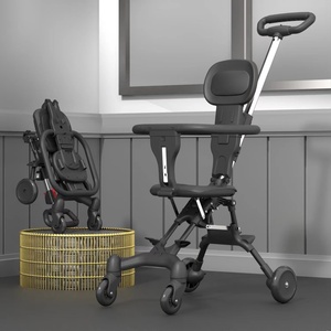 Cochecito de bebé 3 en 1 de acero, el más vendido, con giro de 360 grados, fácil de plegar, con 4 ruedas, <span class=keywords><strong>para</strong></span> viajes de 6 <span class=keywords><strong>meses</strong></span> a 3 años. - Product Image 5