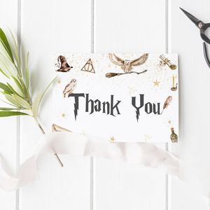 Thank You Cards Gold Foil White with Envelope Birthday Wedding Small Business Good Quality Custom Gift Jewelry Cards - Product Image 6