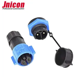 Jnicon M25 male connector panel mount with dust cover outdoor electric power waterproof connector