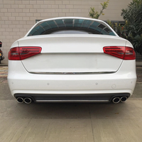 Lips Bumper Belakang ABS Berkualitas Tinggi PNB Baru untuk Knalpot 2013-2016 Audi A4/S4 B8.5, Model Pasang Sekrup, dengan Potongan untuk Sensor Park Assist, Upgrade